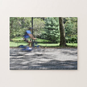 Puzzle New York City Central Park Cycliste Photographie N
