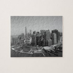 Puzzle New York City Manhattan gratte-ciel noir blanc