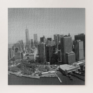 Puzzle New York City Manhattan gratte-ciel noir blanc