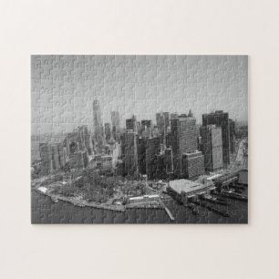 Puzzle New York City Manhattan gratte-ciel noir blanc