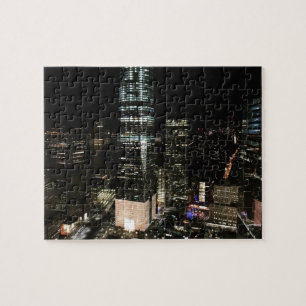 Puzzle New York City Night NYC Manhattan Skyline Photo