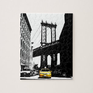 Puzzle New York City Nyc Yellow Taxi Pop Art