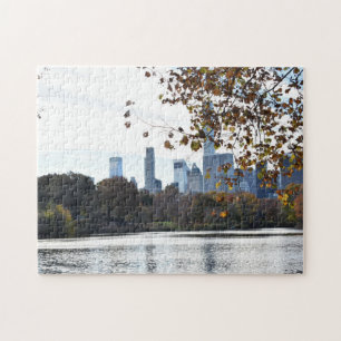 Puzzle New York City Skyline Central Park Lake New York