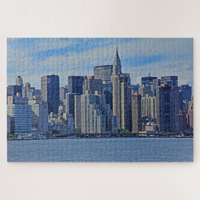 Puzzle New York City Skyline depuis East River A1 (Horizontal)