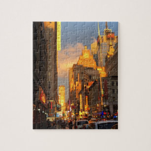 Puzzle New York City Sunset Midtown Theatre District NYC