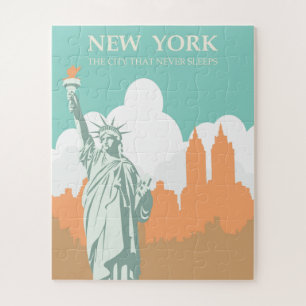 Puzzle New York ne dort jamais Vintage