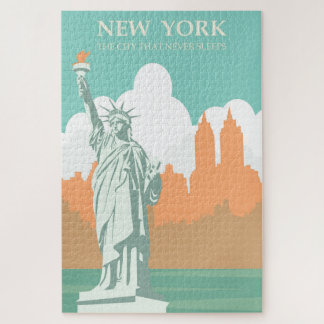 Puzzle New York ne dort jamais Vintage