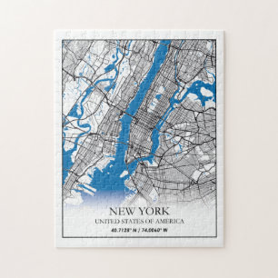 Puzzle New York NY USA Travel City Map
