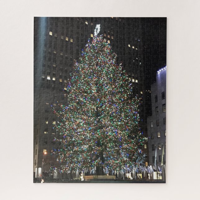 Puzzle New York Rockefeller Center Christmas Tree NYC (Vertical)
