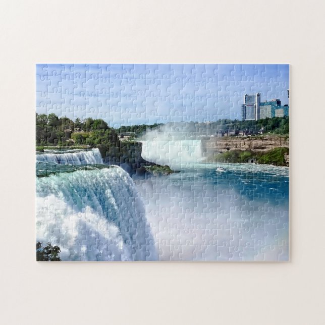 Puzzle Niagara Falls NY - Vue du côté américain (Horizontal)