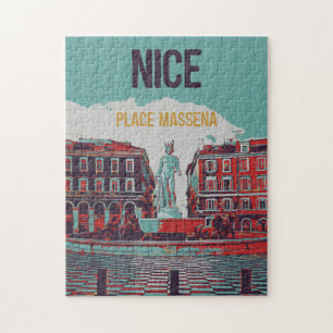 Puzzle Nice Massena Carré illustration France