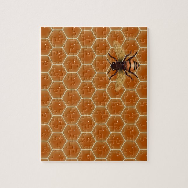 Puzzle Nid d'abeille et abeille (Vertical)