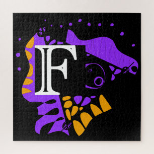 Puzzle Nid d'oiseau - Lettre initiale personnalisée F