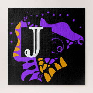 Puzzle Nid d'oiseau - Lettre initiale personnalisée J