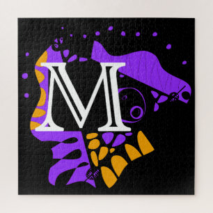 Puzzle Nid d'oiseau - Lettre initiale personnalisée M