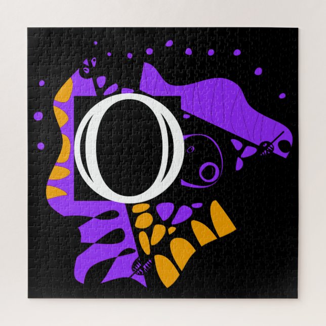 Puzzle Nid d'oiseau - Lettre initiale personnalisée O (Vertical)