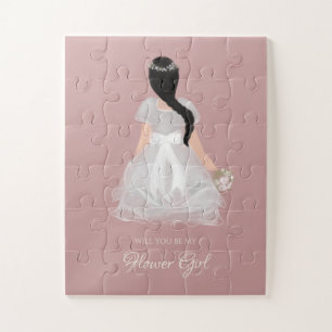 Puzzle Niece Flower Girl Junior Bridesmaid Sweet Proposit