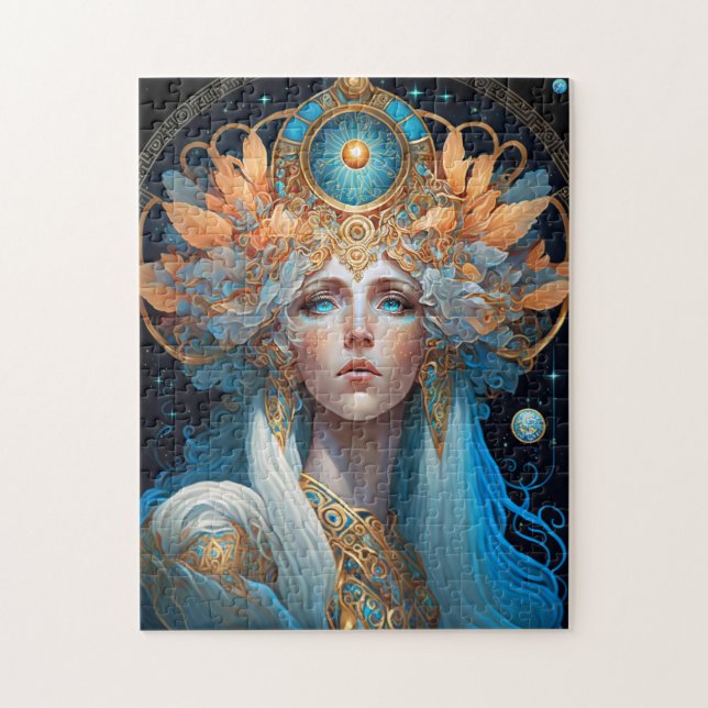 Puzzle Night Goddess Queen Imaginaire Art (Vertical)