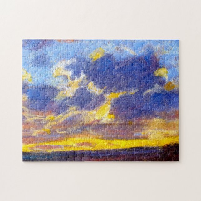 Puzzle Nightfall Monet Fine Art (Horizontal)