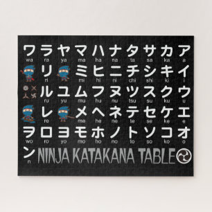 Puzzle Ninja Boy japonais Katakana Table