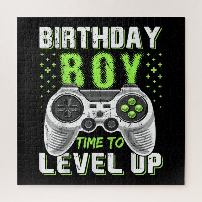 Puzzle Niveau Up Anniversaire Jeu vidéo pour garçon (Vertical)