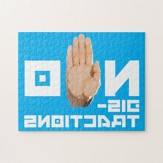 Puzzle NO Distractions ! cool lisible par un miroir (Horizontal)