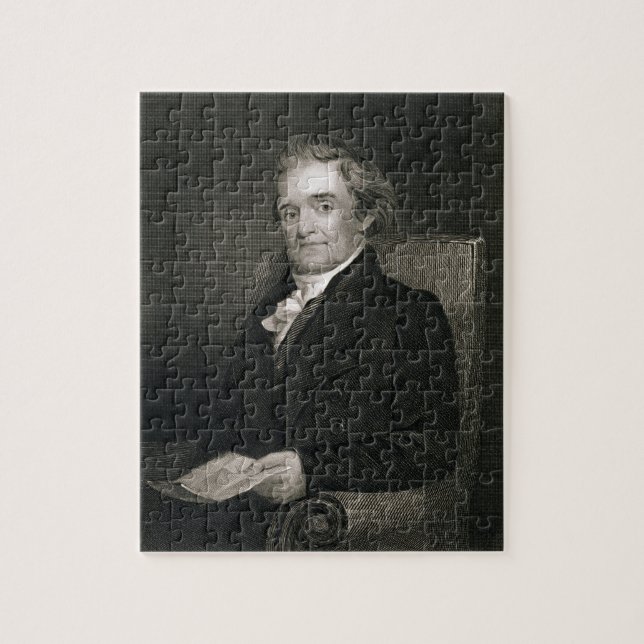 Puzzle Noah Webster (1758-1843) gravé par Frederick W. (Vertical)