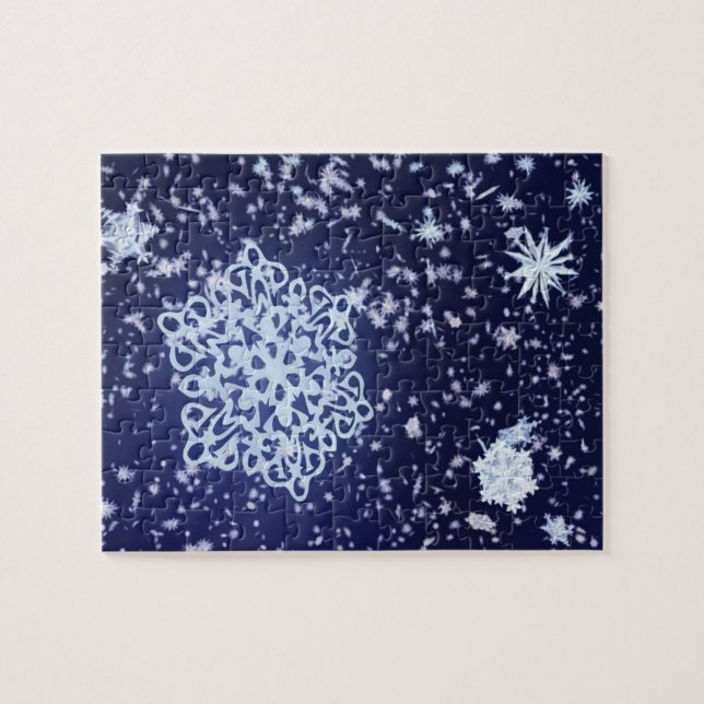 Puzzle nocturne de l'hiver (Horizontal)