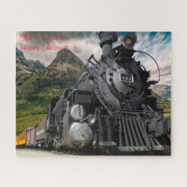 Puzzle Noël à mon grand-fils. (Horizontal)