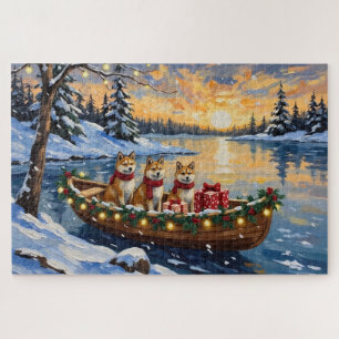 Puzzle Noël Bateau Akita Fêtes