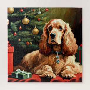 Puzzle Noël Cocker Spaniel