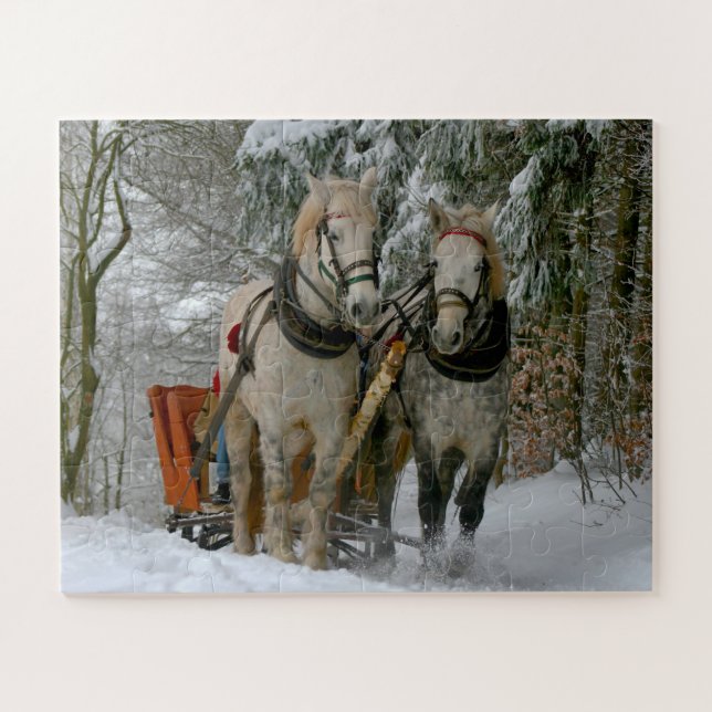 Puzzle Noël de petite-fille. (Horizontal)