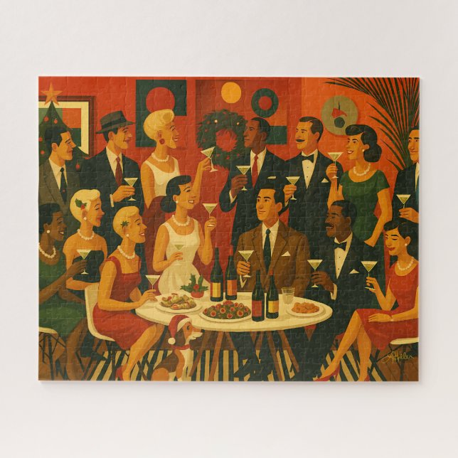 Puzzle Noël des Intellectuels Martini Moderne du Milieu d (Horizontal)