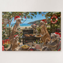 Noël drôle de kangourous australiens BBQ 1000 pièc