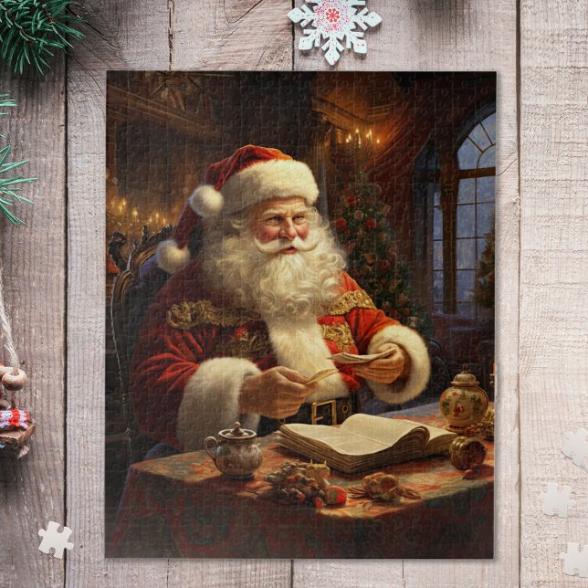 Puzzle Noël du Père Noël vintage (Vintage Santa Claus Christmas Jigsaw Puzzle)
