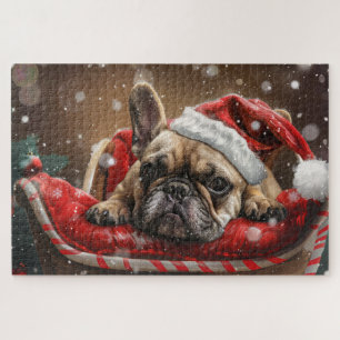 Puzzle Noël Festif Bouledogue Français