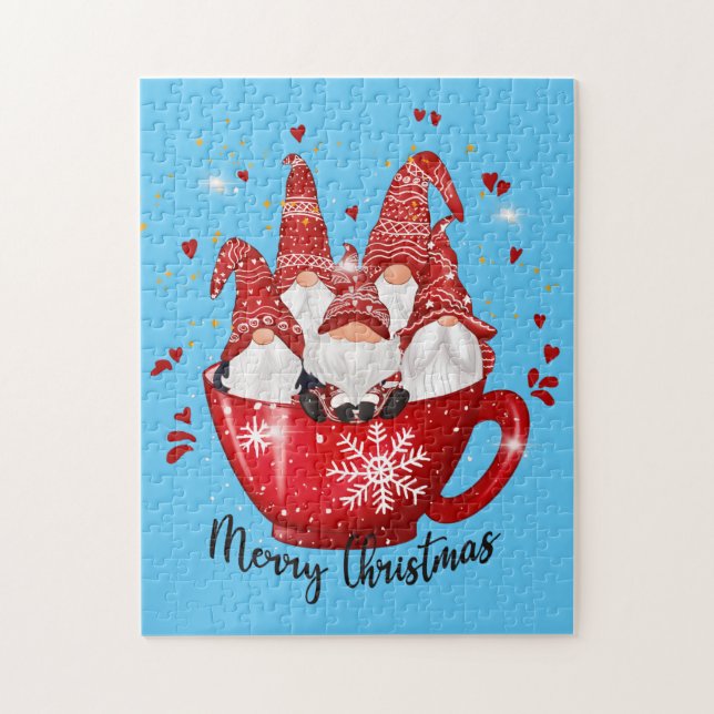Puzzle Noël festif gnomes de Noël (Vertical)