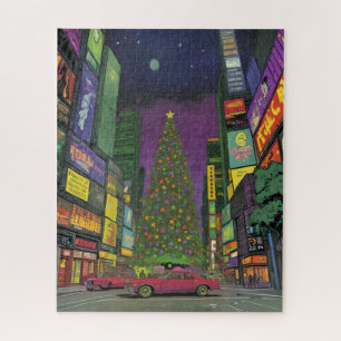 Puzzle Noël futuriste à Times Square