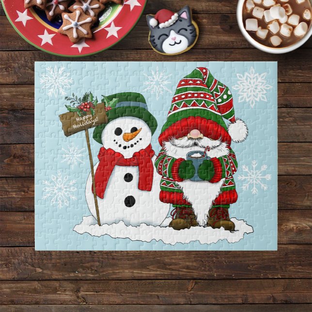 Puzzle Noël Gnome Snowman mignonne (Créateur téléchargé)
