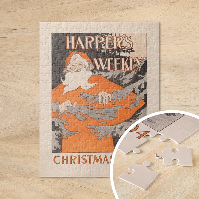 Puzzle Noël hebdomadaire vintage Harper's 1894 (Créateur téléchargé)