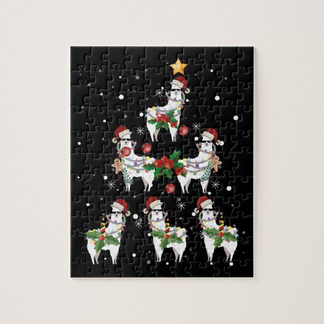 Puzzle Noël Llama (Vertical)