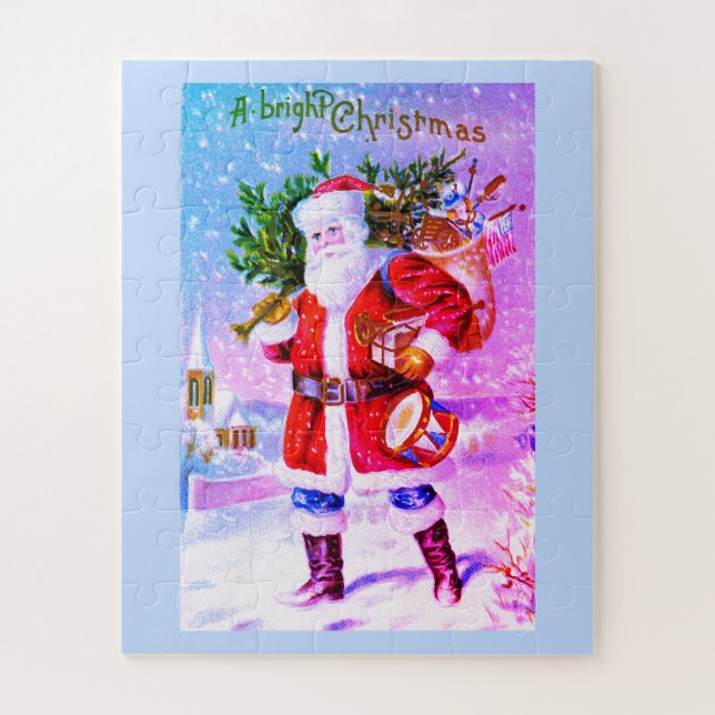 Puzzle Noël lumineux avec Père Noël (Vertical)