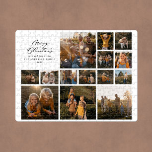 Puzzle Noël moderne minime collage photo cadeau unique