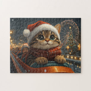 Puzzle Noël Montagnes Russes Chat Bengal
