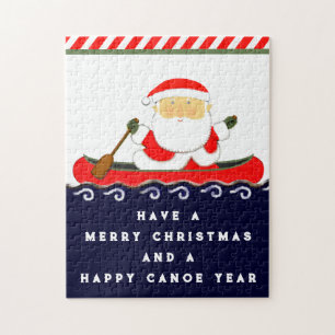 Puzzle Noël Père Noël Kayak