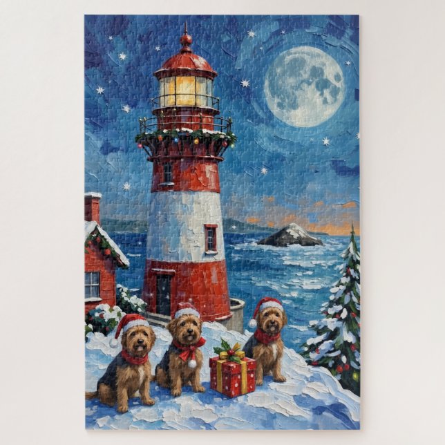 Puzzle Noël phare Havanese Vacances (Vertical)
