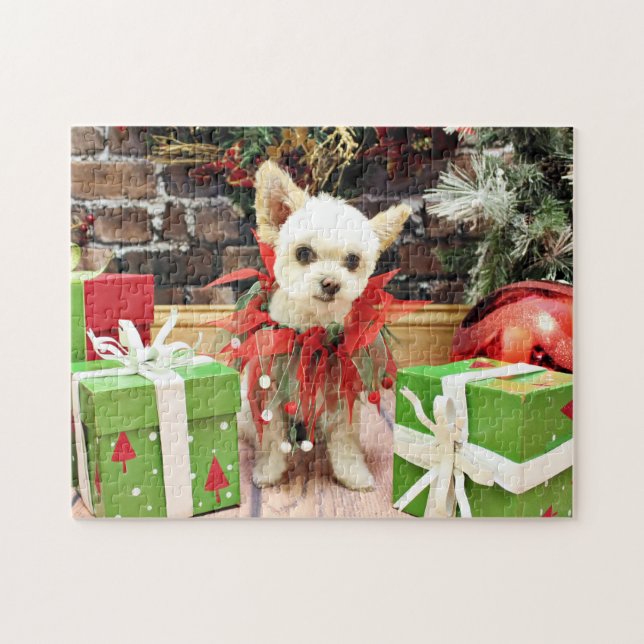 Puzzle Noël - Pomeranian X - marguerite (Horizontal)