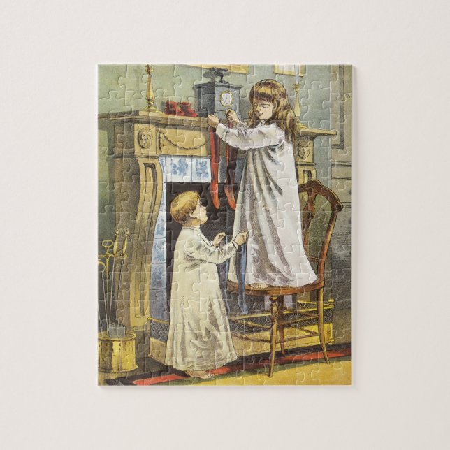 Puzzle Noël victorien, Bas de Noël pour enfants (Vertical)
