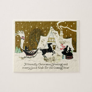 Puzzle Noël victorien de pays