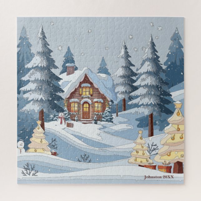 Puzzle Noël Ville d'hiver (Vertical)